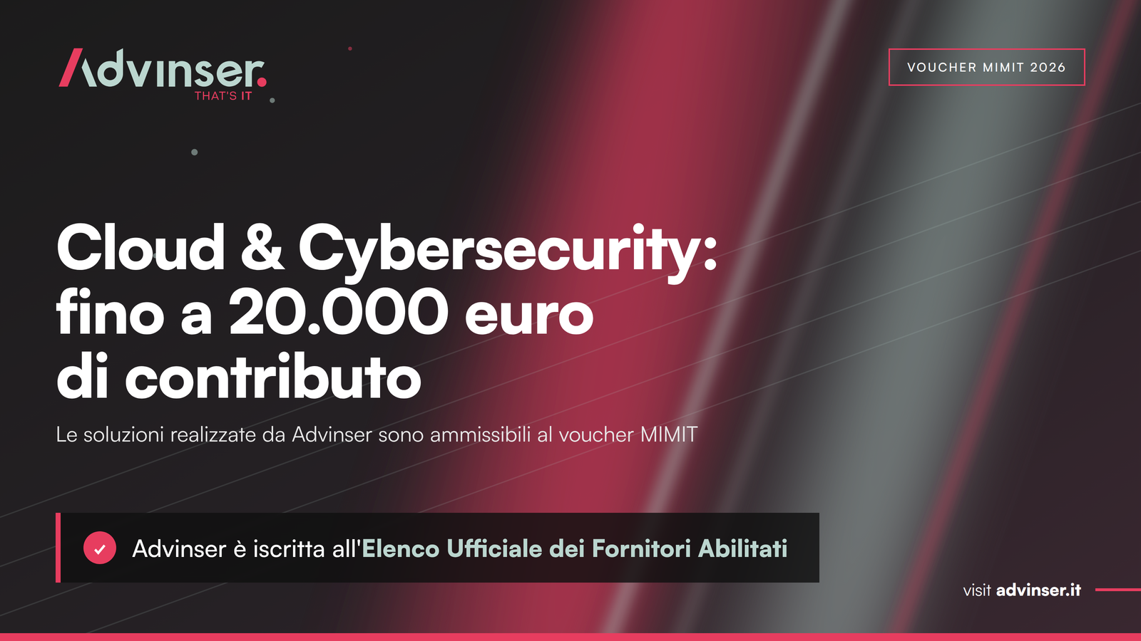 Voucher Cloud e Cybersecurity 2026: fino a #20.000 euro# per le PMI